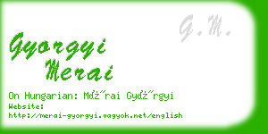 gyorgyi merai business card